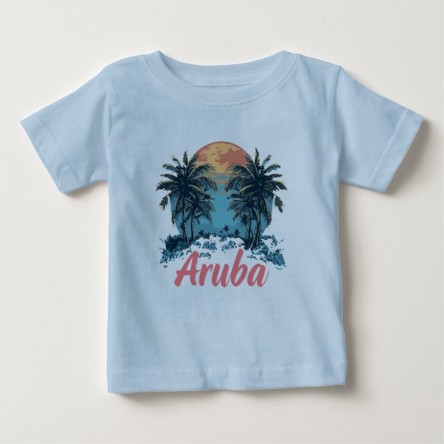 Aruba Island Design (Versión 2) - Baby Fine Jersey (Anverso)