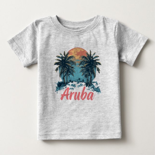 Aruba Island Design (Versión 2) - Baby Fine Jersey (Anverso)