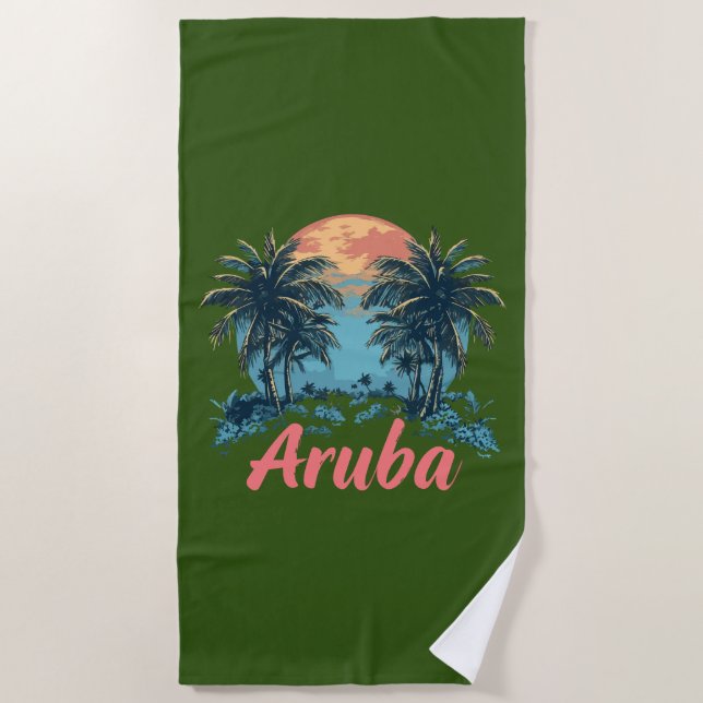 Aruba Island Design (Versión 2) - Toalla de playa (Anverso)