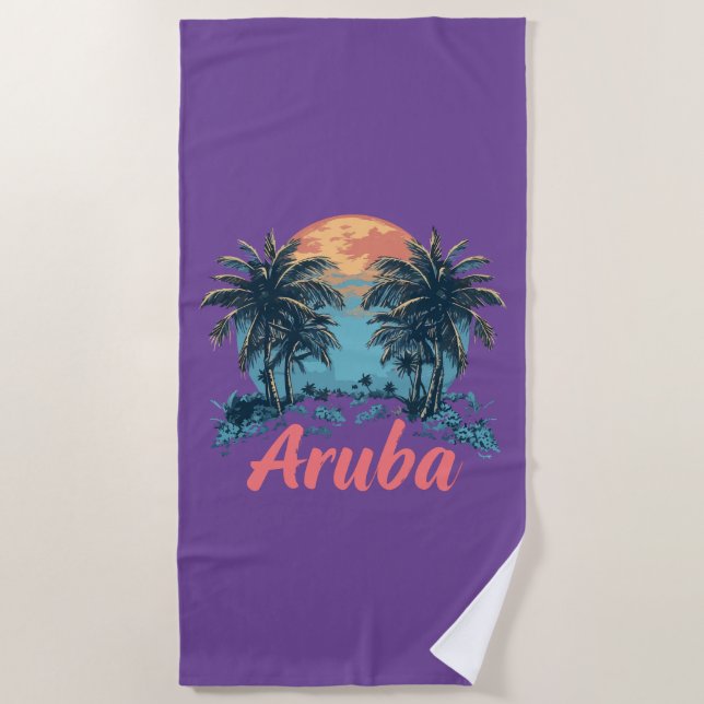 Aruba Island Design (Versión 2) - Toalla de playa (Anverso)