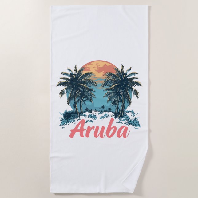 Aruba Island Design (Versión 2) - Toalla de playa (Anverso)