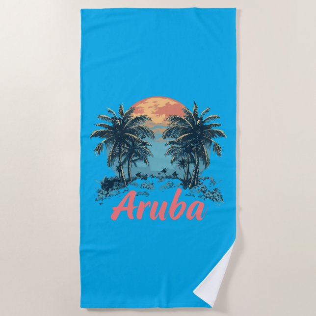 Aruba Island Design (Versión 2) - Toalla de playa (Anverso)