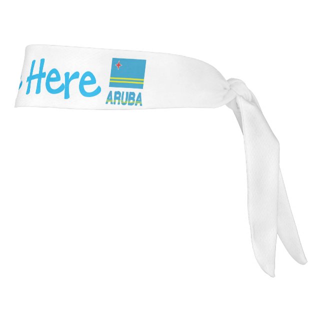 Aruba y la bandera de Aruba Personalización azul (Girar 90)