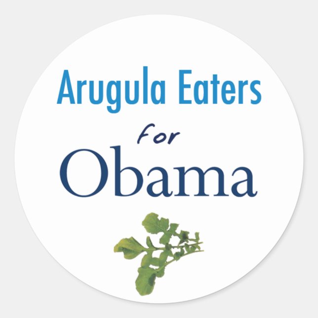 Arugula come para los Pegatinas de Obama (Anverso)