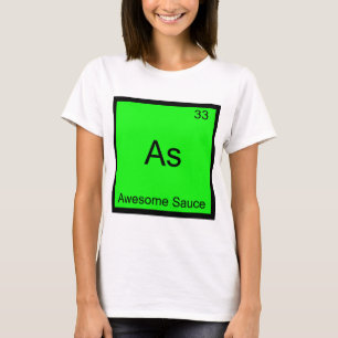 As - Camiseta del símbolo del elemento de química
