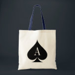 As de la bolsa de asas del boda del póker de las<br><div class="desc">As de la bolsa de asas del boda del póker de las espadas. Letra del monograma de Personalizable. Idea linda para las damas de honor.</div>