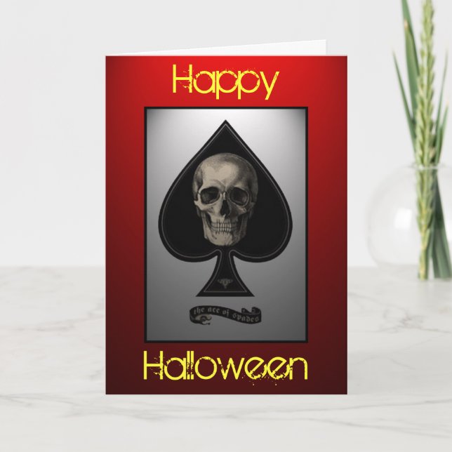 As de la tarjeta de Halloween del cráneo de las (Anverso)