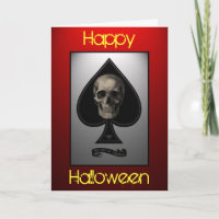 As de la tarjeta de Halloween del cráneo de las
