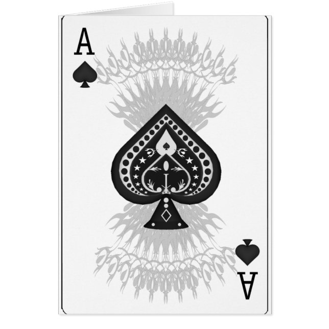 As de la tarjeta del póker de las espadas: (Frente)