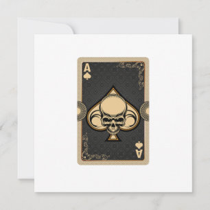As de Picas Cráneos Tarjetas Póquer Casino Jugador