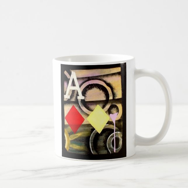 As del póker de la PINTADA de la taza de café del (Derecha)