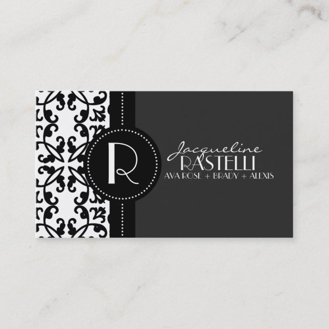 Asalte la tarjeta de visita gris de la mamá del (Anverso)