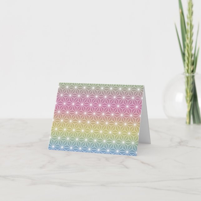 Asanoha Pastel Arcoíris Personalizado Japonés (Anverso)