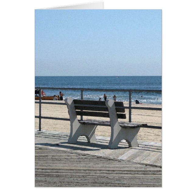 Asbury Park NJ Boardwalk - Lone Bench (Frente)