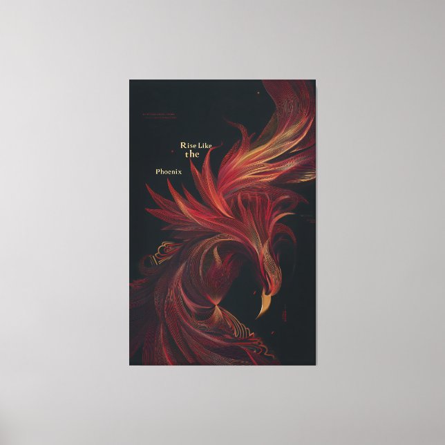 Ascender como el Fénix Arte de Línea Dorada (Anverso)