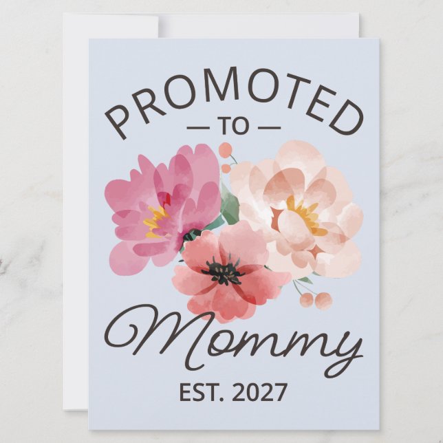 Ascendida a Mamá Est 2027 Anuncio de Nueva Mamá VI (Anverso)