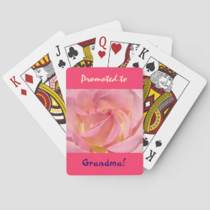 Ascendido a abuela! Cartas de juego rosa rosa