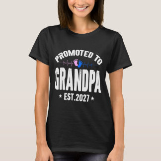 Ascendido a Abuelo 2027 Camiseta Divertida para nu