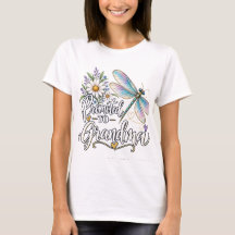 Ascendido a Floral de Libélula de Abuela Camiseta