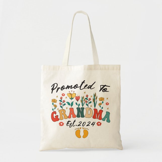 Ascendido a la abuela est. Bolsa Tote de los abuel (Frente)