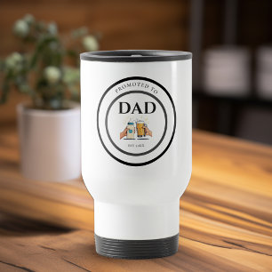 Ascendido a Papá Est 2026 Regalo de Taza de Viaje