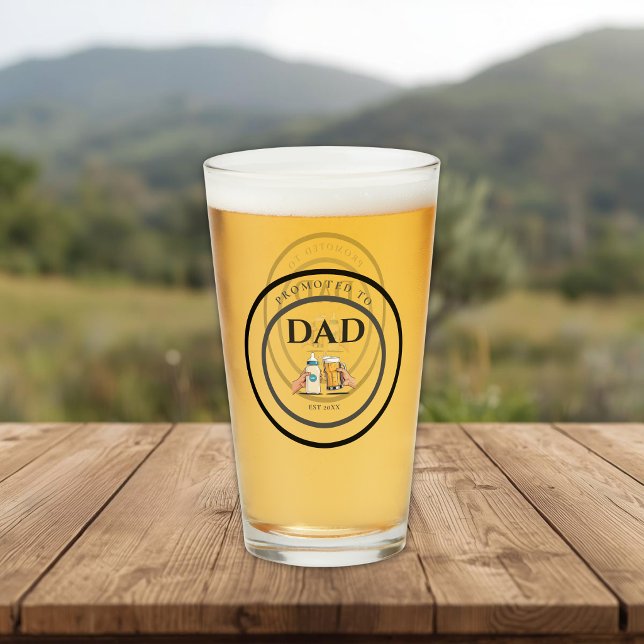 Ascendido a Papá Est 2026 Regalo de Vaso de Cervez (Subido por el creador)