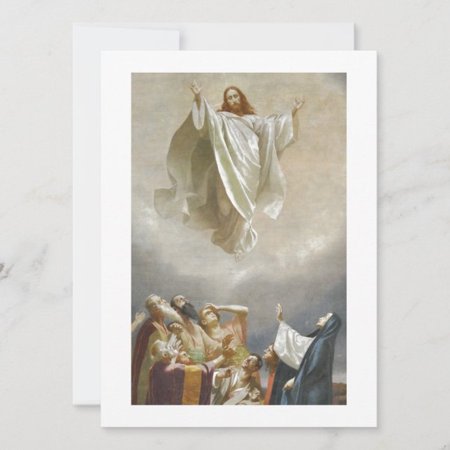 Ascensión de Cristo al cielo observada por apóstol (Anverso)