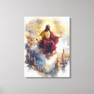 Ascensión de Jesús - Navidades de acuarela Arte