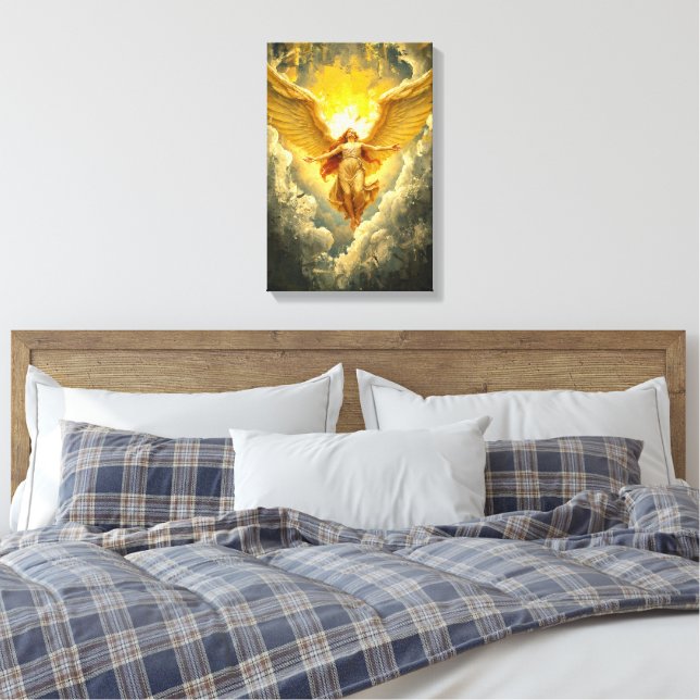 Ascensión de la luz - Majestuosa obra de arte angé (Insitu(Dormitorio))