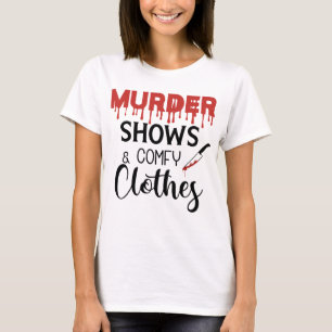 Asesinato muestra ropa compacta camiseta de crimen