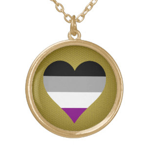 Asexualidad orgullo corazones Collar