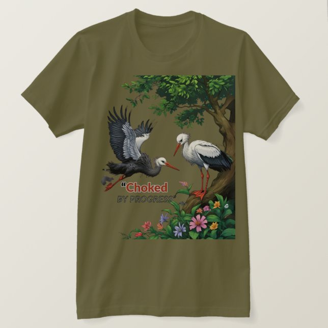 Asfixiado por la camiseta del progreso (Anverso del diseño)