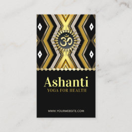 Ashanti Yoga Elegante Tarjeta de Negocios de Oro N