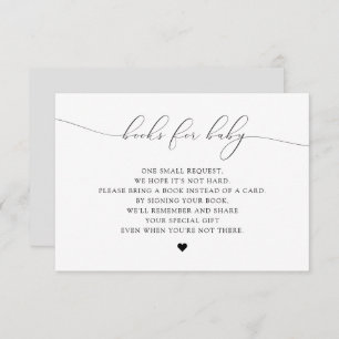 ASHER Elegant Script Books para la tarjeta Baby Sh