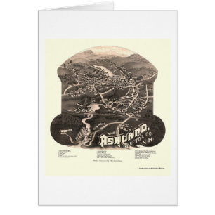 Ashland, mapa panorámico del NH - 1886