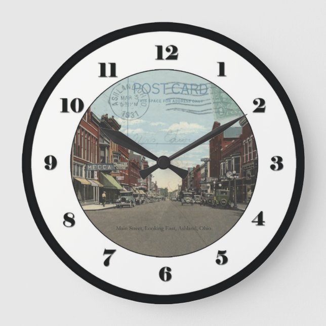 Ashland, reloj de la postal de Ohio - St principal (Anverso)