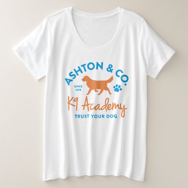 Ashton & Co. K9 Academy Women's 2c Logo White (Anverso del diseño)