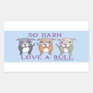 Así Darn Love-A-Bull Pitbull Pegatina