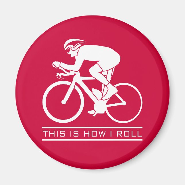 Así Es Como Giro - Imán De Ciclismo (Frente)