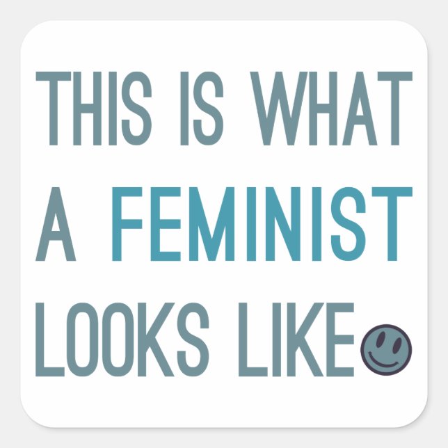 Así es como se ve una feminista Pegatina (Anverso)