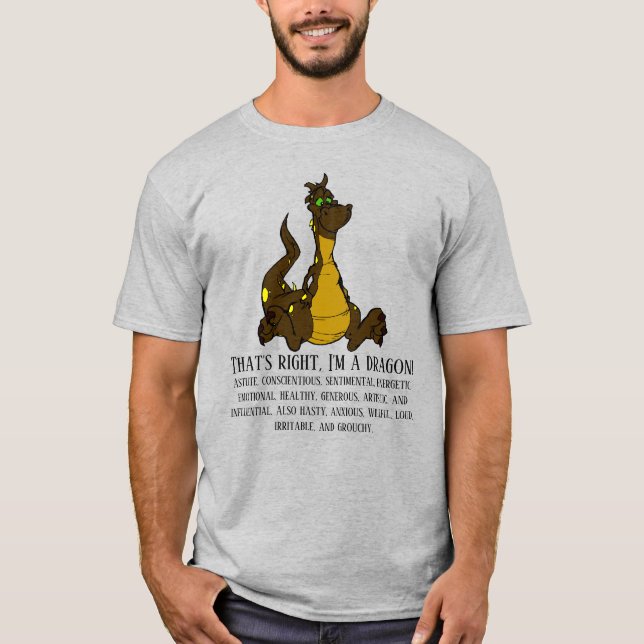 Así es, soy una camiseta de dragón (Anverso)