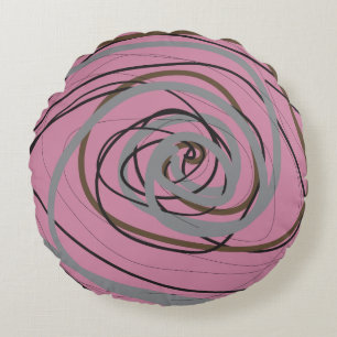 ASÍ QUE Cojín decorativo redondo ESPIRAL ROSA