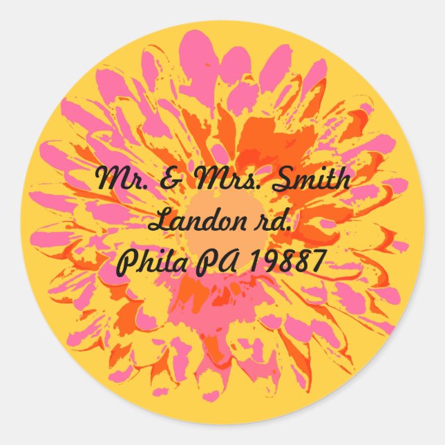 Así que el Pegatina Mitzvah de la flor de primaver (Anverso)