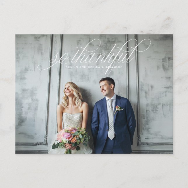 Así que gracias Boda, tarjeta postal (Anverso)