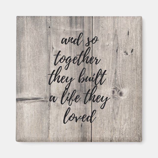 Así que juntos construyeron un imán de vida (Frente)