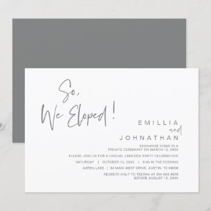 Así que Nos Fugamos, Tarjeta de Invitación para Fi