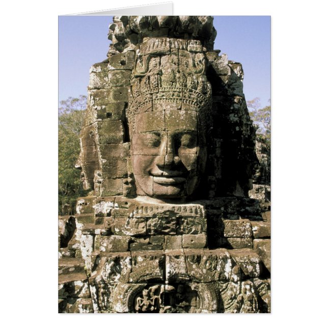 Asia, Camboya, Siem Reap. Angkor Thom, jefes de (Frente)