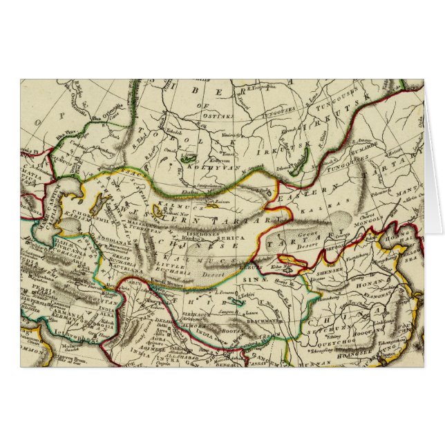 Asia con límites delineados (Anverso (Horizontal))