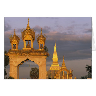 Asia, Laos, Vientiane. Templo de That Luang.