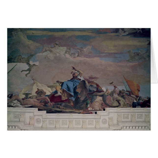 Asia, uno de cuatro continentes del techo (Anverso (Horizontal))